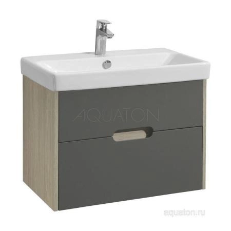 Тумба под раковину AQUATON Оливия 70 грей, дуб ойстер 1A254301OLUG0