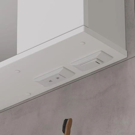 Зеркало-шкаф с LED подсветкой Volna Lake 60 правое (белый)