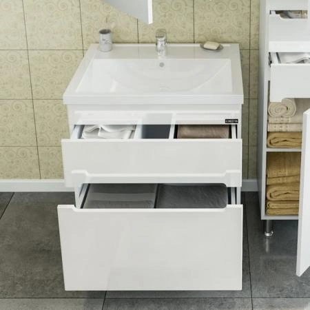 Тумба под раковину СаНта Лондон 70 224006л, напольная (2 ящ.)