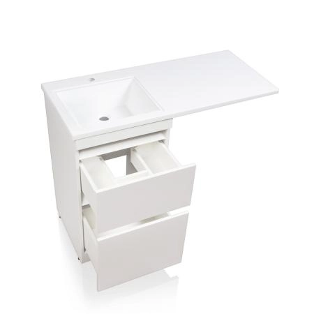 Тумба под раковину Elfante Даллас 110 напольная, Люкс белая, PLUS