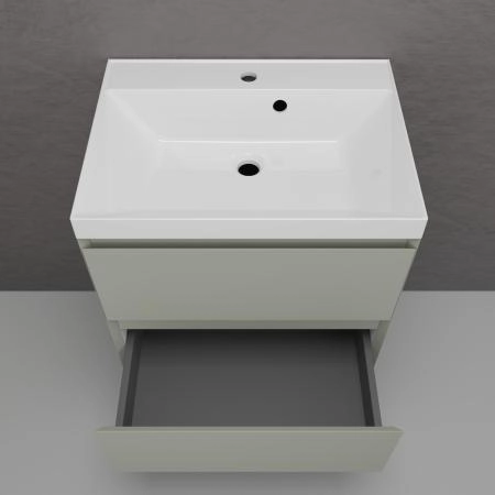 Тумба подвесная Style Line Манхэттен 60 ЭМАЛЬ под ASTI 60 2 ящика PLUS олива