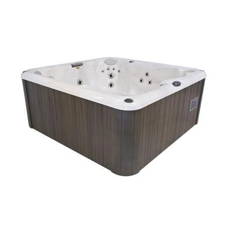Jacuzzi SPA J235 Минибассейн 213х213х91см, фильтрация CLEARRAY Active Oxygen, панель Silver Wood, цвет акрила: Platinum