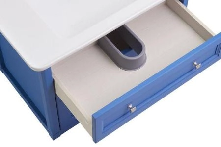 Тумба ASB Woodline Толедо 85 Smalt синий без раковины