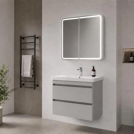Тумба с раковиной Comforty Енисей-80П2 00-00022358CF подвесная серый шелк c раковиной 4480