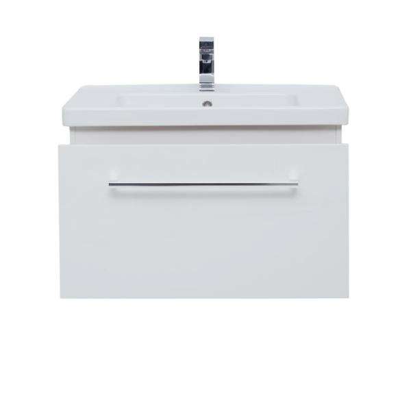 Тумба Dreja BIG INN 80 см под умывальник белый глянец, подвесная