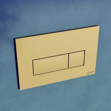 Кнопка смыва для инсталляции VitrA Root Square  740-2324 глянцевое золото двойный смыв