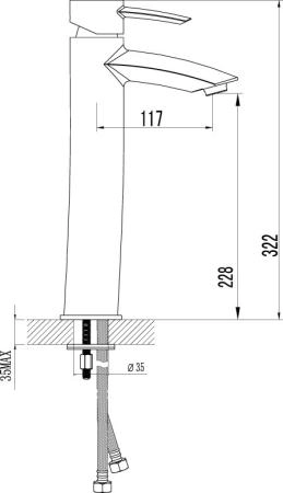 Смеситель Lemark Atlantiss LM3209C для раковины