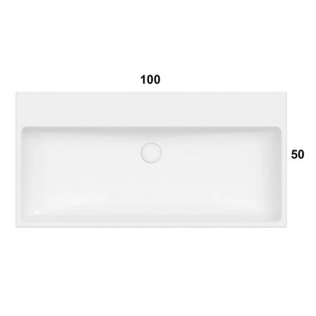 Globo Le Pietre Раковина 100х50х13см., 1 отв., накладная, цвет: белый