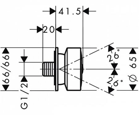 Душевая форсунка Hansgrohe Axor 28469000 хром