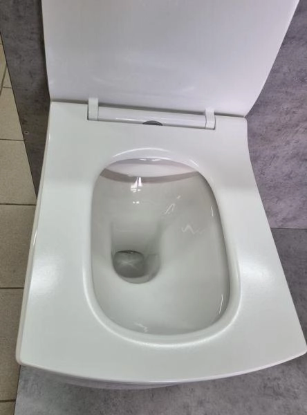 Унитаз Ceramalux 2022 подвесной безободковый сиденье микролифт белый 500x355x365