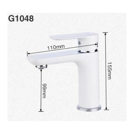 Смеситель Gappo G1048 для раковины, хром белый