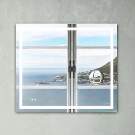 Зеркало AM.PM GEM 80 см Led-подсветка, часами и косметическим зеркалом,M91AMOX0803WG