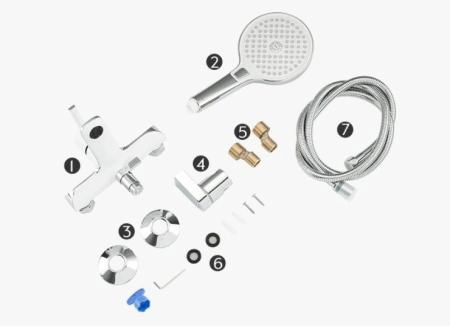 Смеситель для ванны Gappo G3203-8 белый/хром