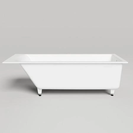 Salini Cascata Встраиваемая ванна 170x70x55.2см., ножки, сифон, мат-л: S-Sense, цвет: белый глянцевый