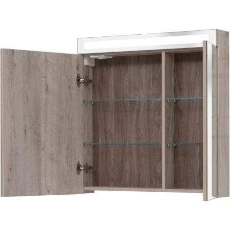 Шкаф-зеркало Dreja MAX 80 с LED-освещением, дуб кантри