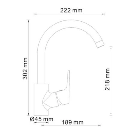 Смеситель для кухни WasserKraft Lippe 4507 хром