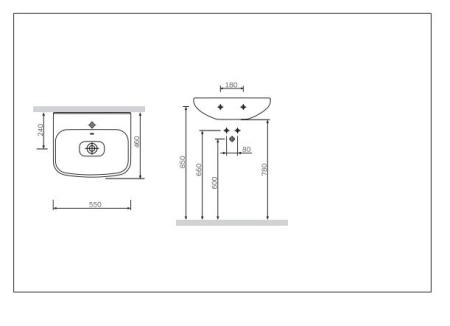 Раковина Am.Pm Like C804221WH 55 см