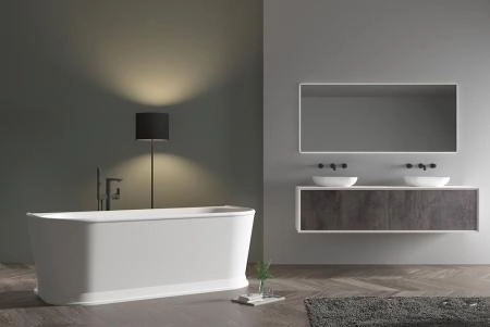 Акриловая ванна ABBER AB9276 пристенная цвет белый