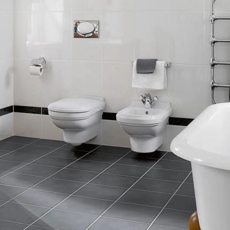 Villeroy&Boch Hommage Сиденье с крышкой для унитаза, SoftClose, цвет: белый/нержавеющая сталь