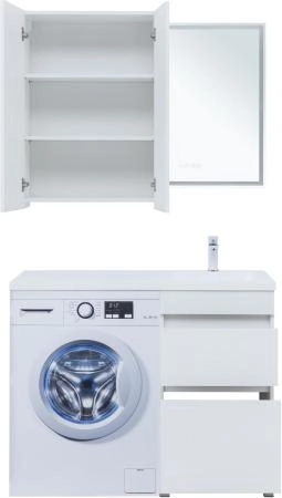 Тумба под раковину Aquanet Вега 48 белый глянец