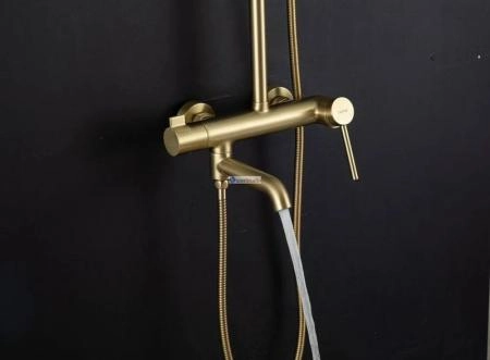 Душевая система Gappo G2406-3 золото сатин с изливом