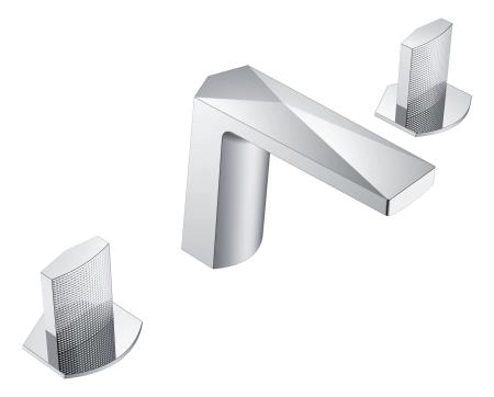 Смеситель врезной на 3отв. Boheme VENTURO черный-хром, ручка TOUCH 150-CR-TOUCH