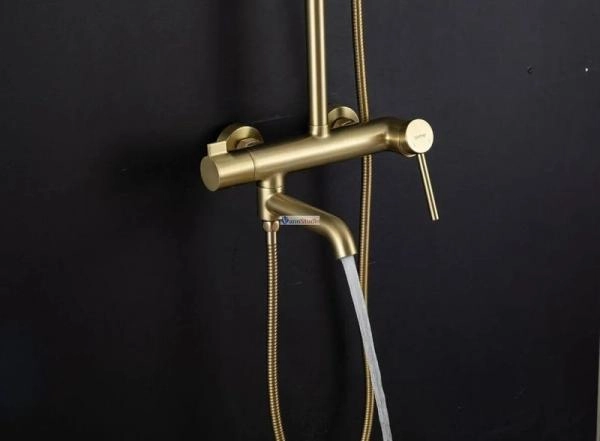 Душевая система Gappo G2406-3 золото сатин с изливом