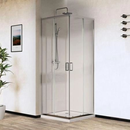Душевой уголок Vincea City VSS-5CT900CL, 900*900, хром, стекло прозрачное
