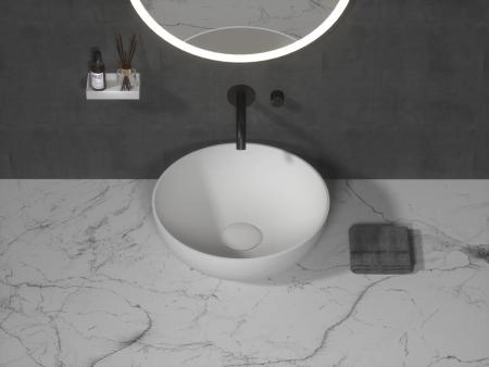 Раковина-чаша Boheme кориан круглая матовая, Slim 39см 390*390*145 879-39