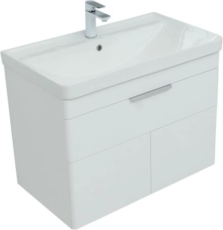 Тумба под раковину Aquanet Ирис new 815 белый глянец (1 ящик, 2 дверцы)