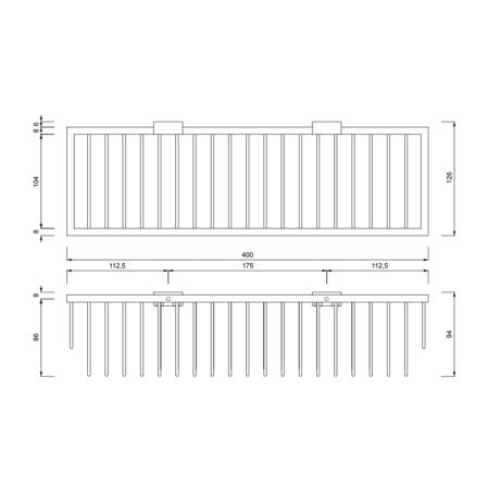 Decor Walther WA WND2 Корзина универсальная 40x12.5x9см для душа, подвесная, цвет: хром
