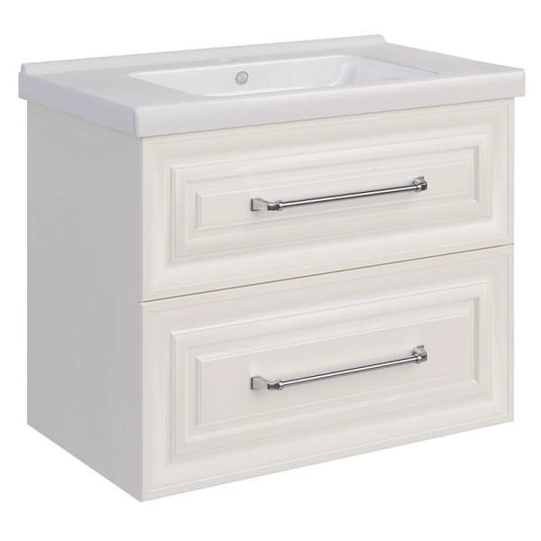 Тумба ASB-Mebel Валенца 80 Слоновая кость подвесная под раковину Гармония 80