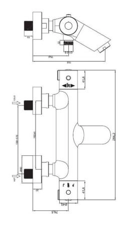 Термостат для ванны и душа ESKO Mikros T3054 хром