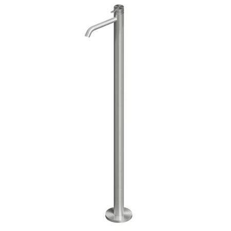 QuadroDesign Source Смеситель для раковины, напольный, цвет: brushed stainless steel