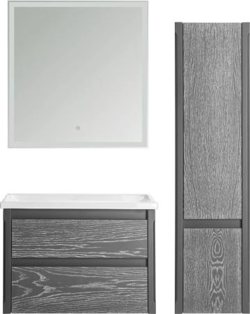 Тумба под раковину Лорена 80 подвесная Grigio