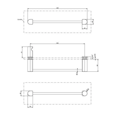 Gessi Rilievo Полотенцедержатель, 30 см, цвет: Black XL