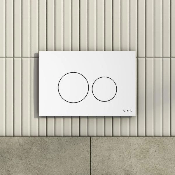 Кнопка смыва для инсталляции VitrA Origin  740-2400 глянцевая белая двойный смыв