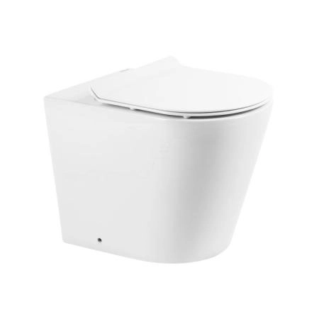 Унитаз безободковый Belbagno FLAY-R BB1003CBR приставной