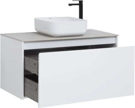 Тумба под раковину Aquanet Nova Lite 100 белый (1 ящик)