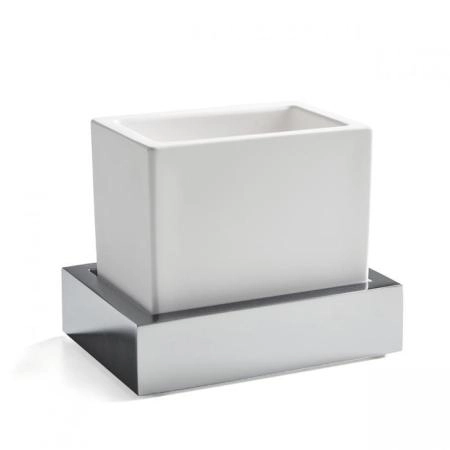 3SC SK 3.0 Стакан подвесной, композит Solid Surface, цвет: белый/хром