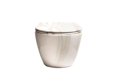 Унитаз подвесной SantiLine SL-5005MRB под мрамор сиденье микролифт