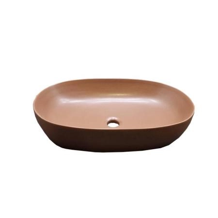 Azzurra Elegance Circle Раковина накладная 60x40 см, без отв., без перелива., цвет: Rame