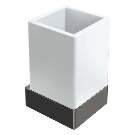 Стакан Boheme настенный Qubic Shine Gun Metal 10724-SGM