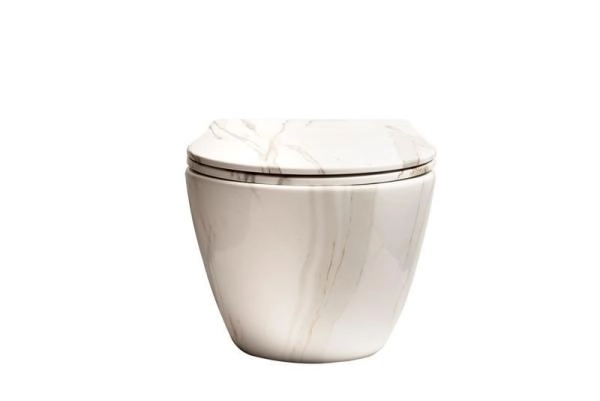 Унитаз подвесной SantiLine SL-5005MRB под мрамор сиденье микролифт