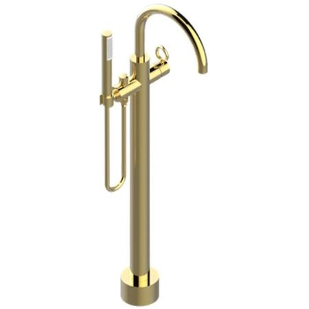 THG Collection O Смеситель для ванны, напольный, с ручным душем, цвет: Soft matt gold