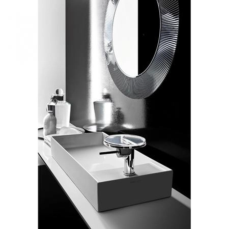 Laufen Kartell Зеркало круглое d=78см, настенное, без подсветки, цвет: серебряный