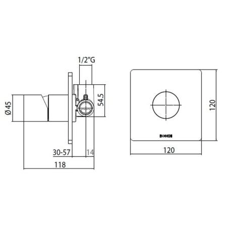 Смеситель для душа Bossini OKI Z00008.030, хром