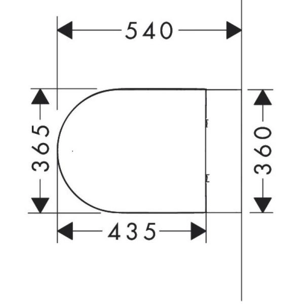 Унитаз Hansgrohe 60201450 GladeLake S подвесной 540х360, безободковый, с сиденьем, Белый глянец