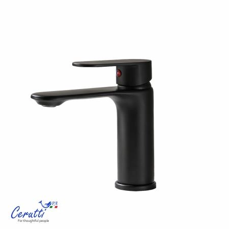 Смеситель для раковины Ceruttispa Орацио MB (ORAZIO MB) из латуни, цвет черный матовый