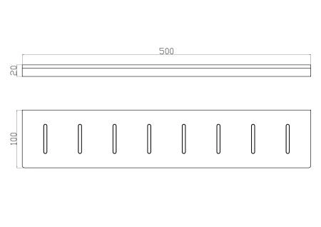 Полка для ванной WONZON & WOGHAND ECLIPSE, Хром (WW-9127)